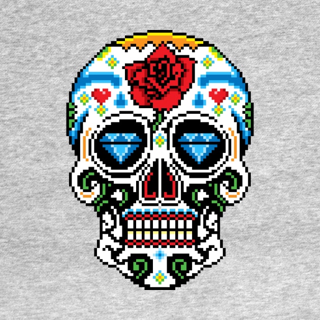 Sugar Skull pixel art by PXLFLX